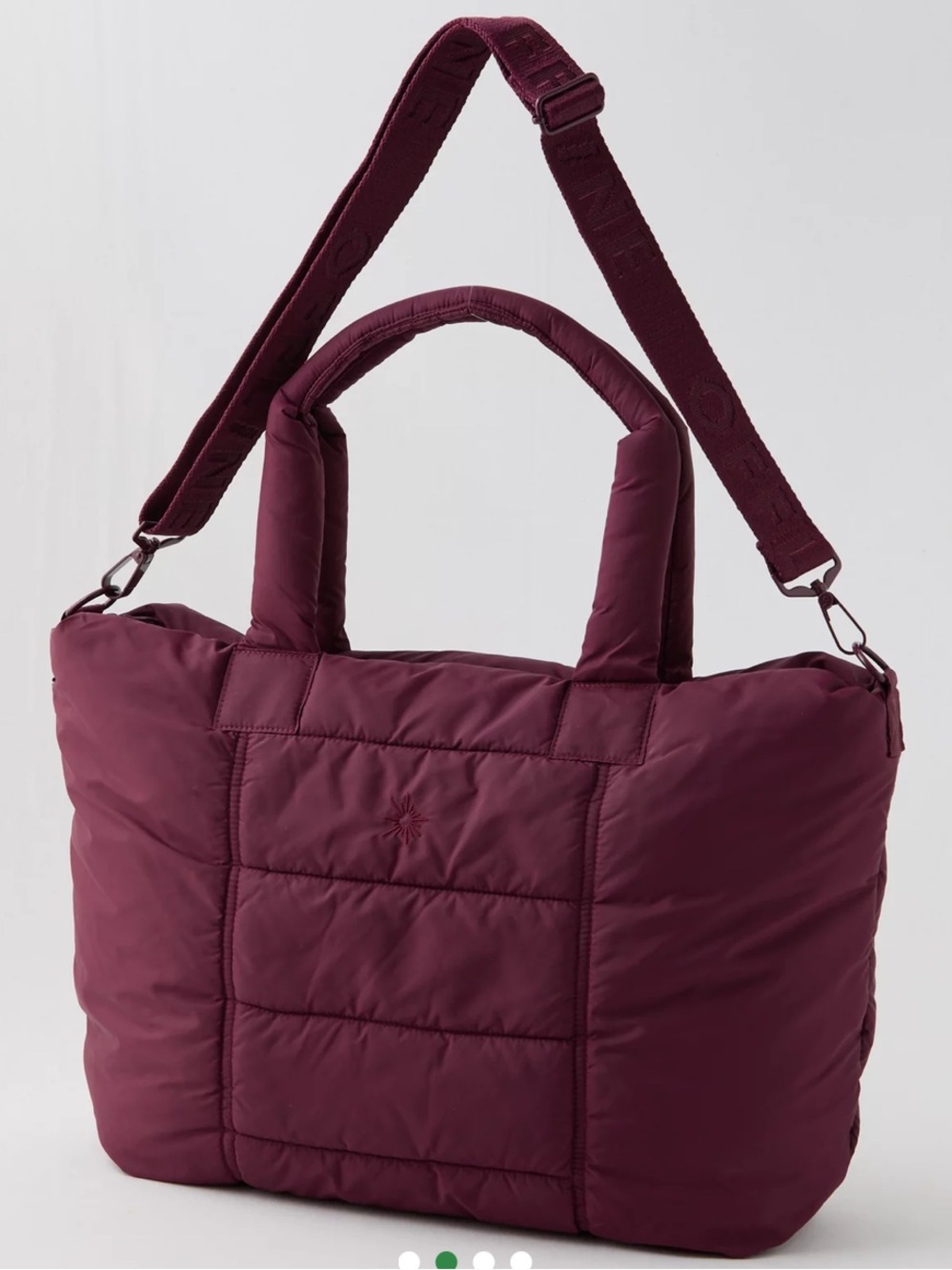 Offline Quilted Puffer Tote Bag in Deep Burgundy - Women